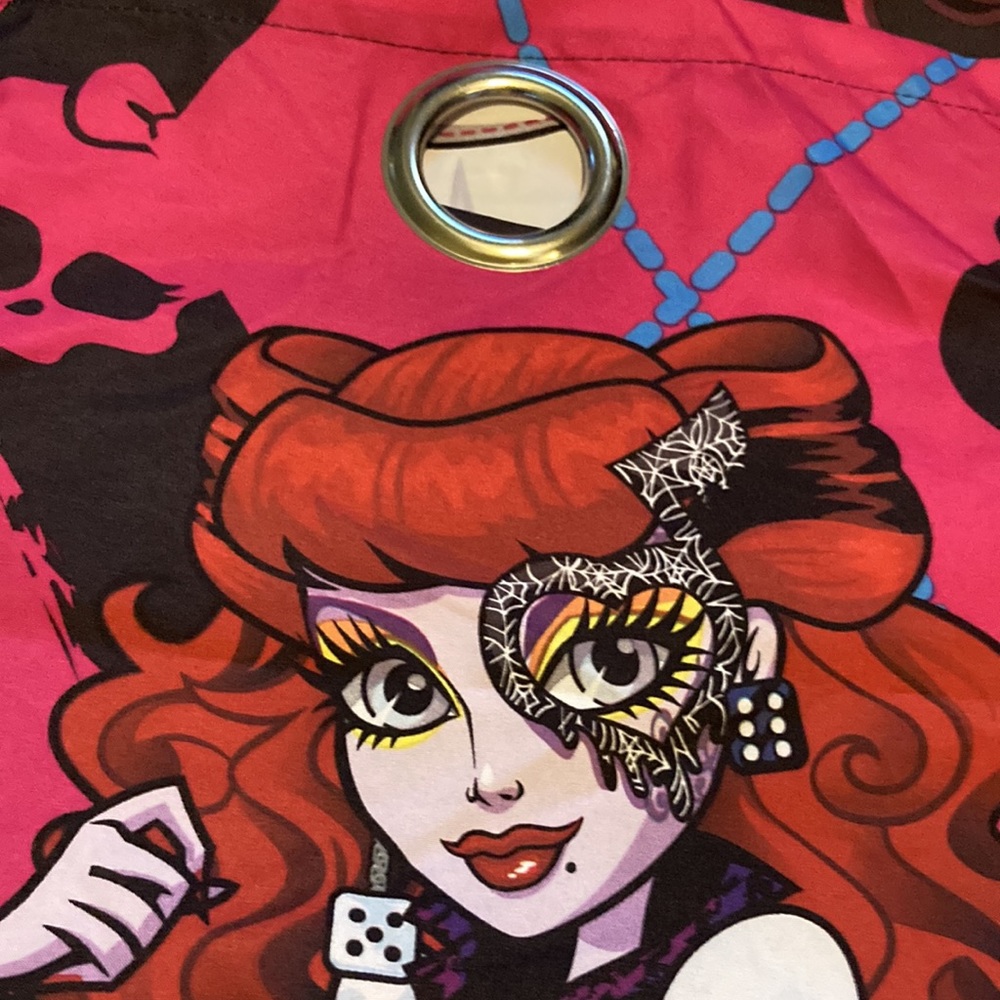 Monster High 3 pc curtain set . Tried to measure in pictures - Picture 2 of 13
